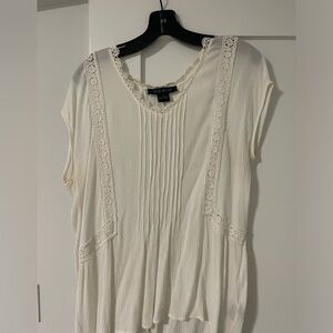 White Boho Tee medium